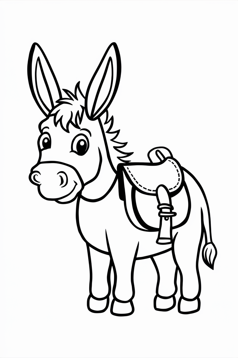 donkey coloring pages printable
