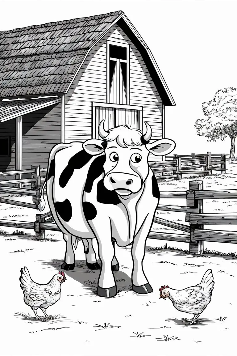 cow coloring pages printable