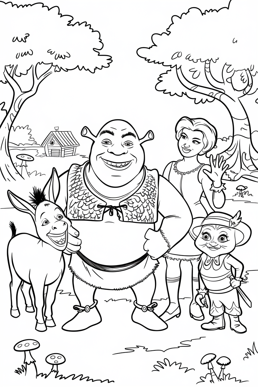 shrek coloring pages meme