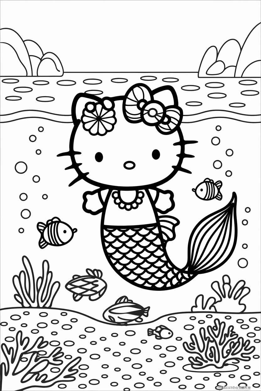 hello kitty and friends coloring pages