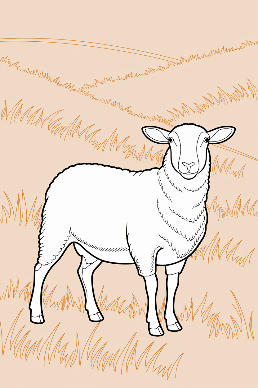 Sheep coloring pages pdf