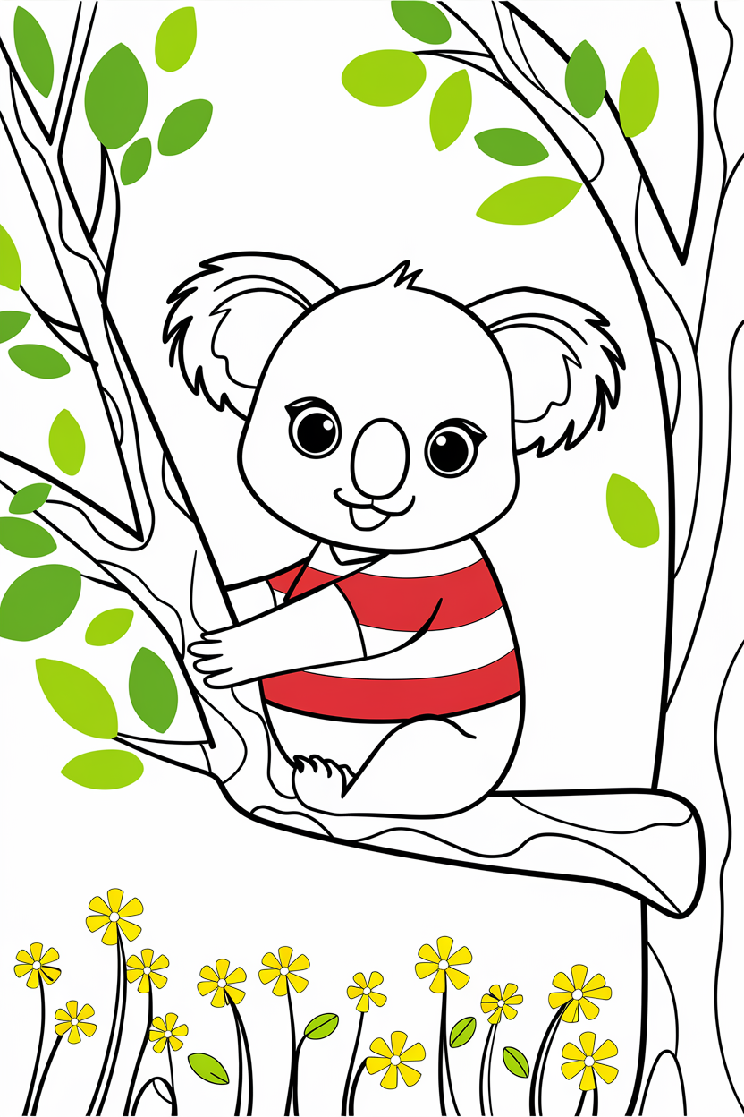 koala coloring pages pdf
