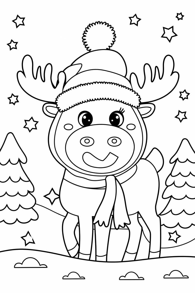free printable moose coloring pages