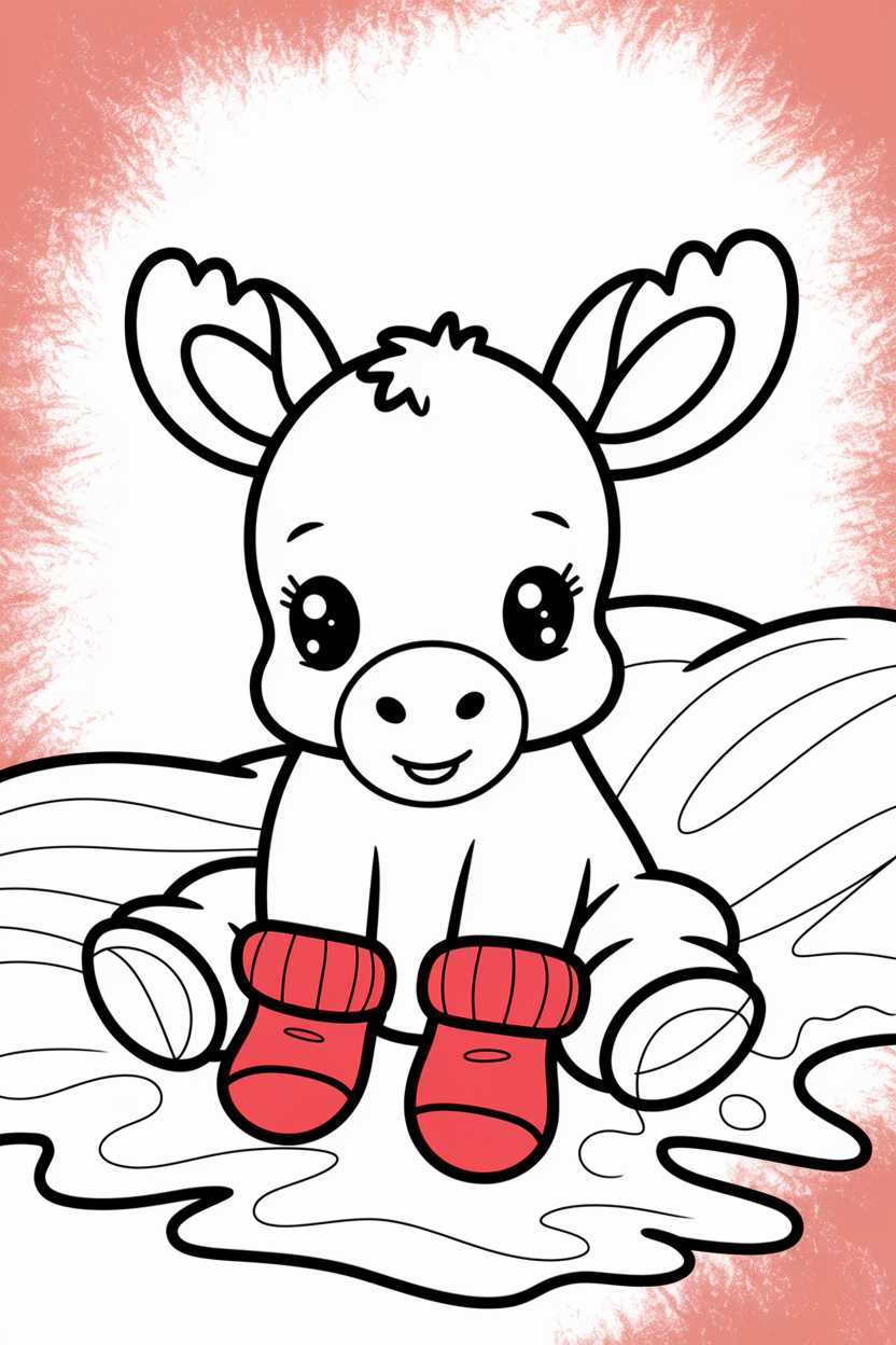 coloring pages of moose