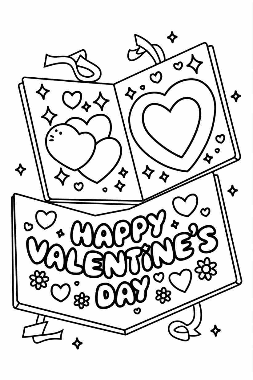 valentine day coloring pages