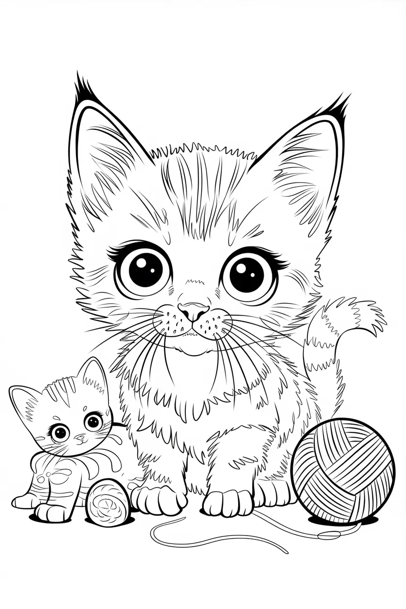 kitten coloring pages super coloring