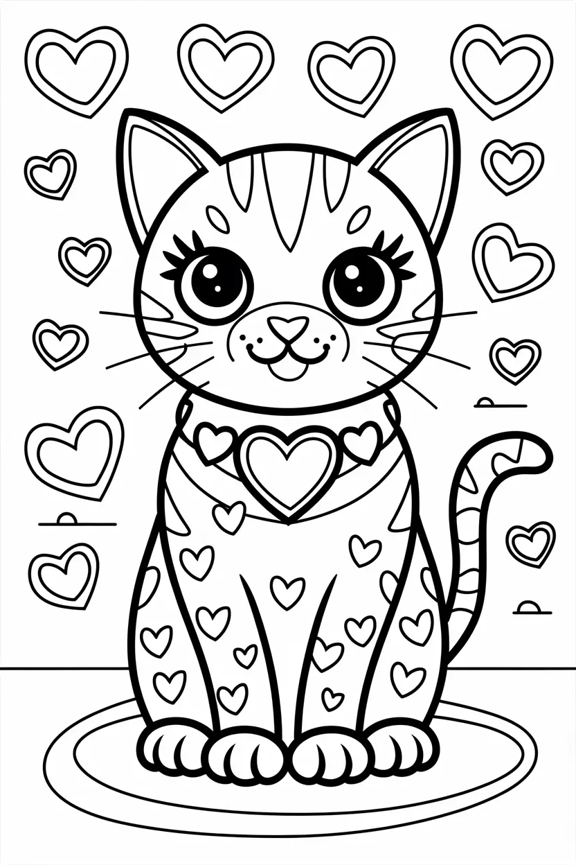 cat coloring pages realistic
