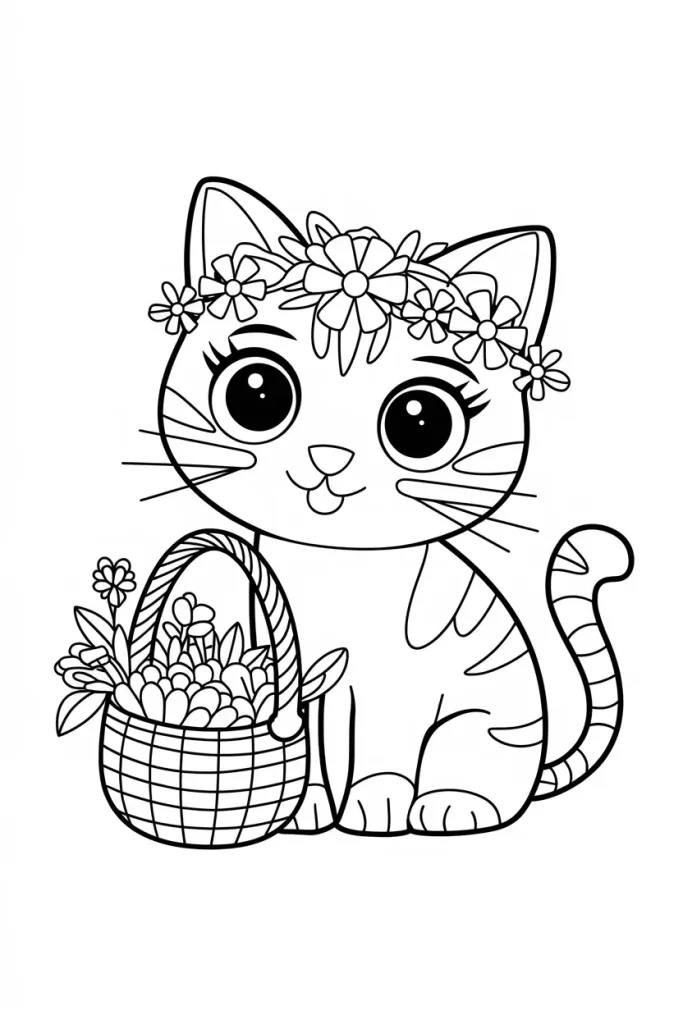 kitten coloring pages for kids