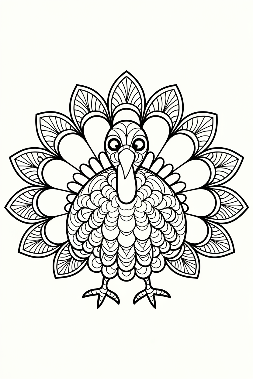 turkey coloring pages for adults