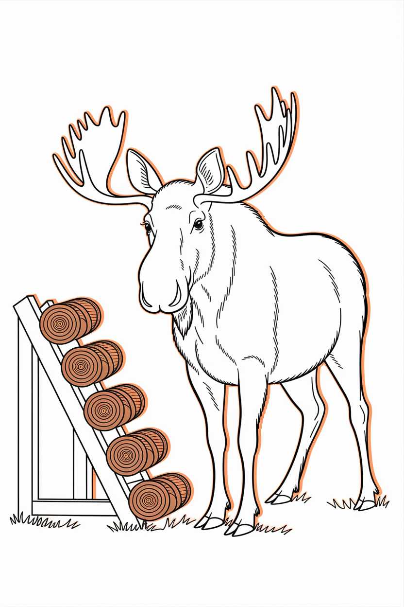 coloring pages of moose