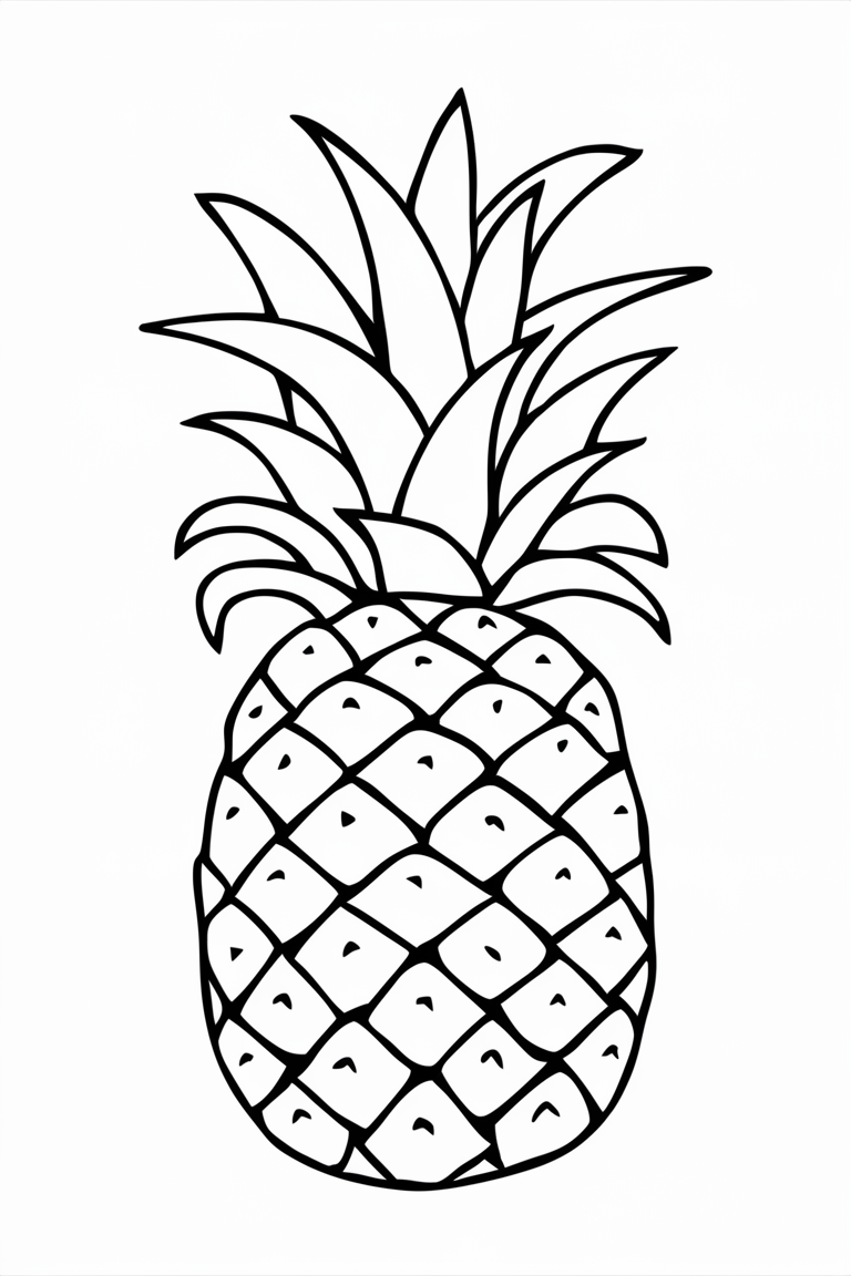 easy fruit coloring pages