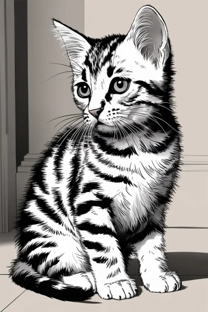 kitten coloring pages printable