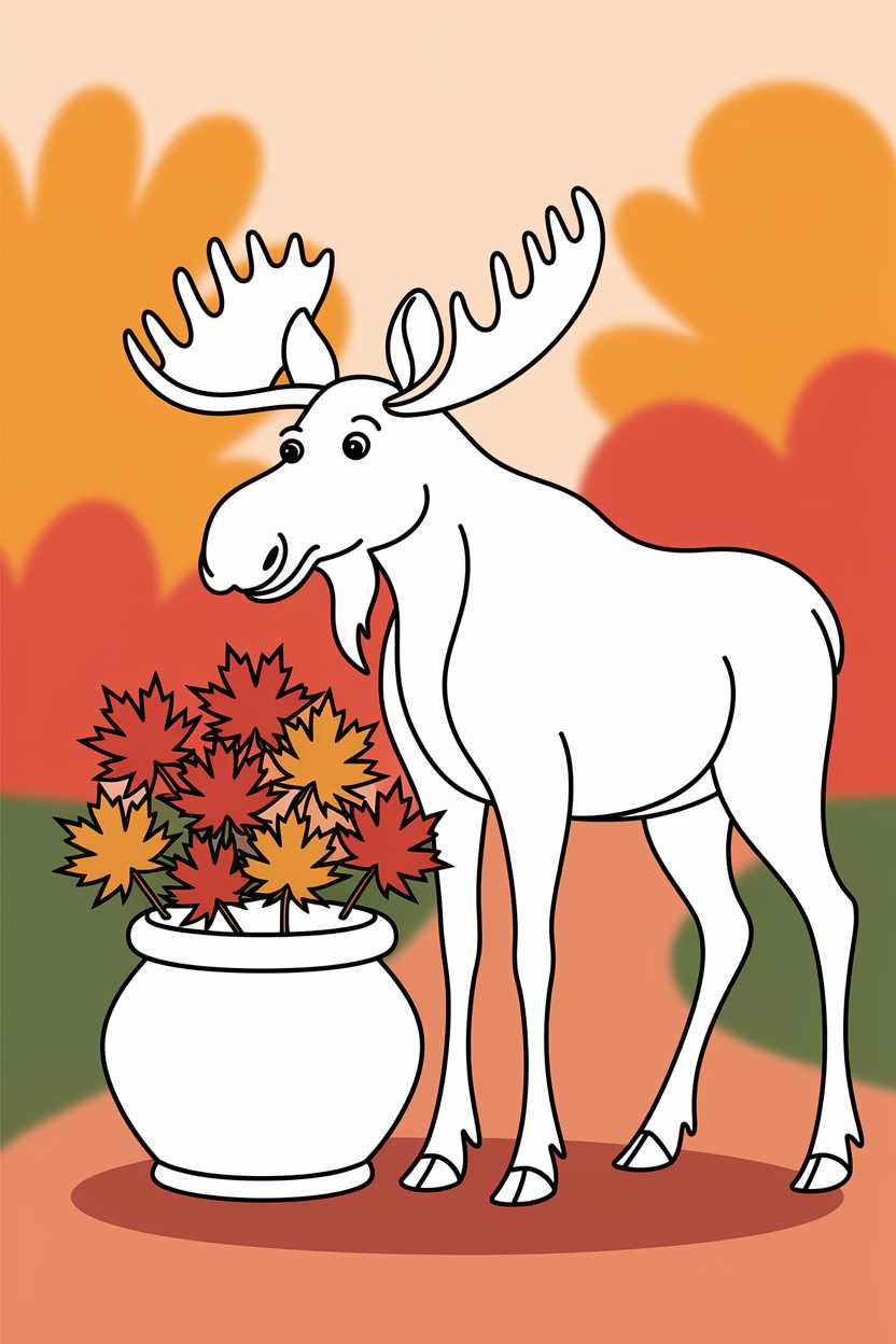 coloring pages of moose