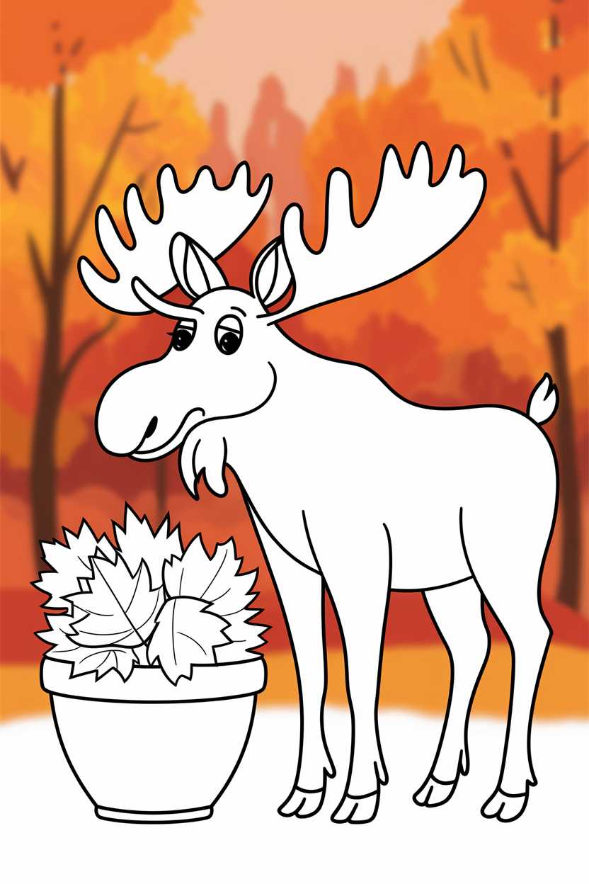 baby moose coloring pages