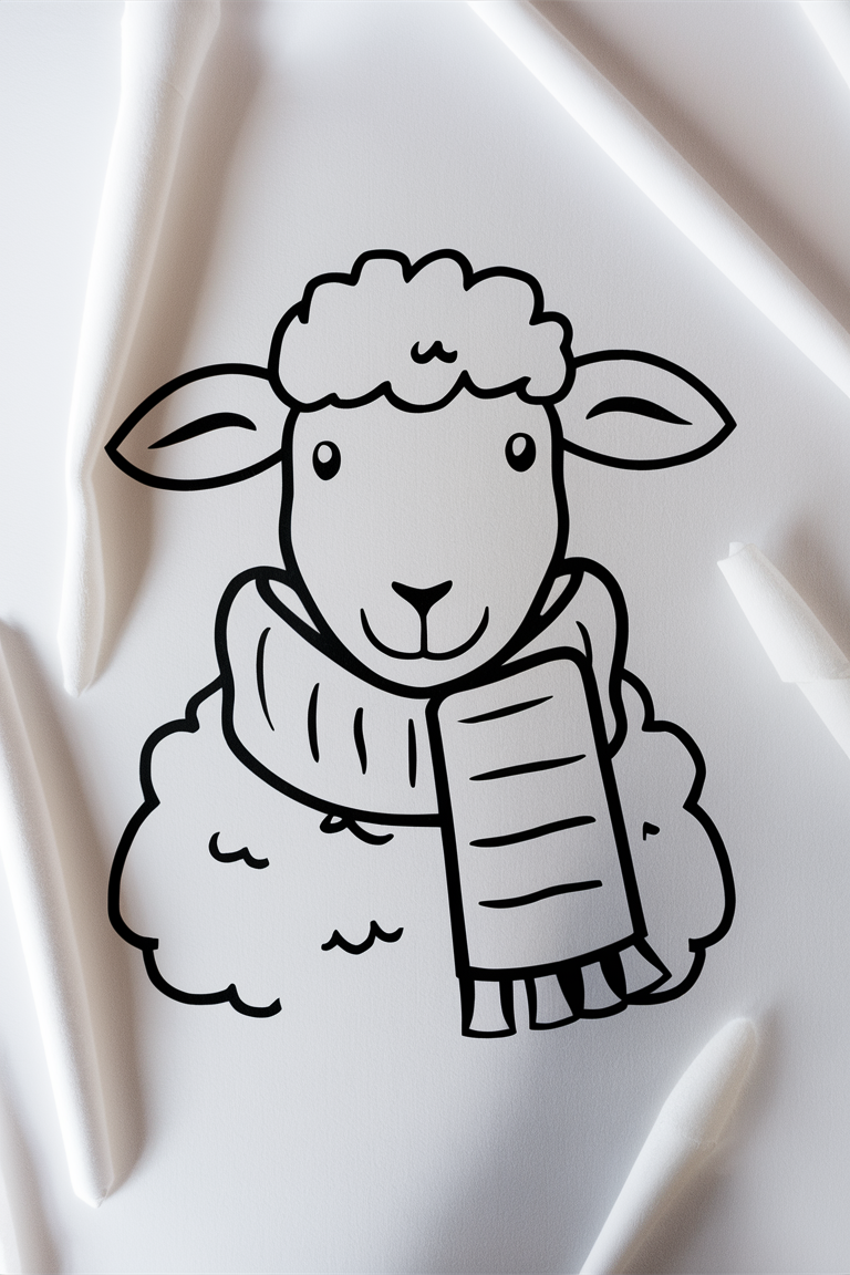 Sheep coloring pages pdf