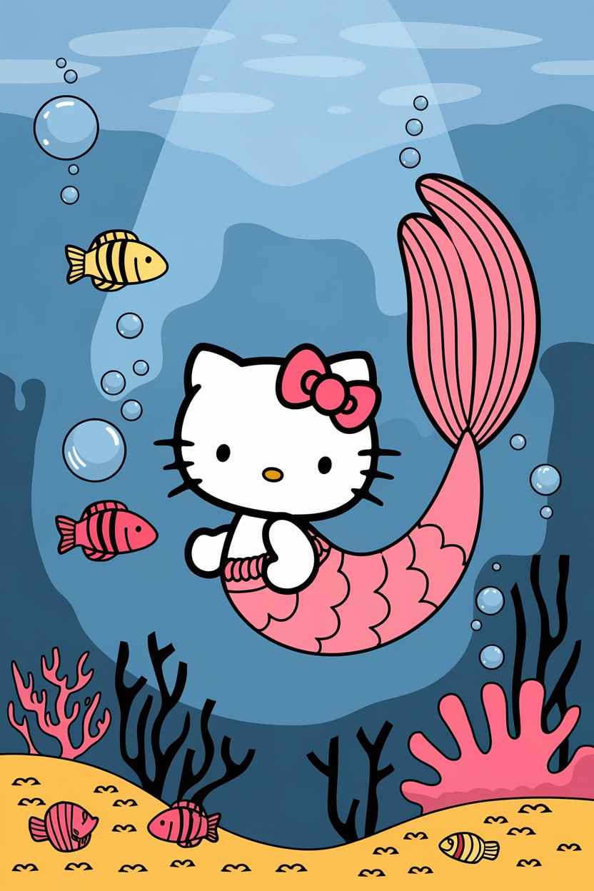 hello kitty coloring pages all characters