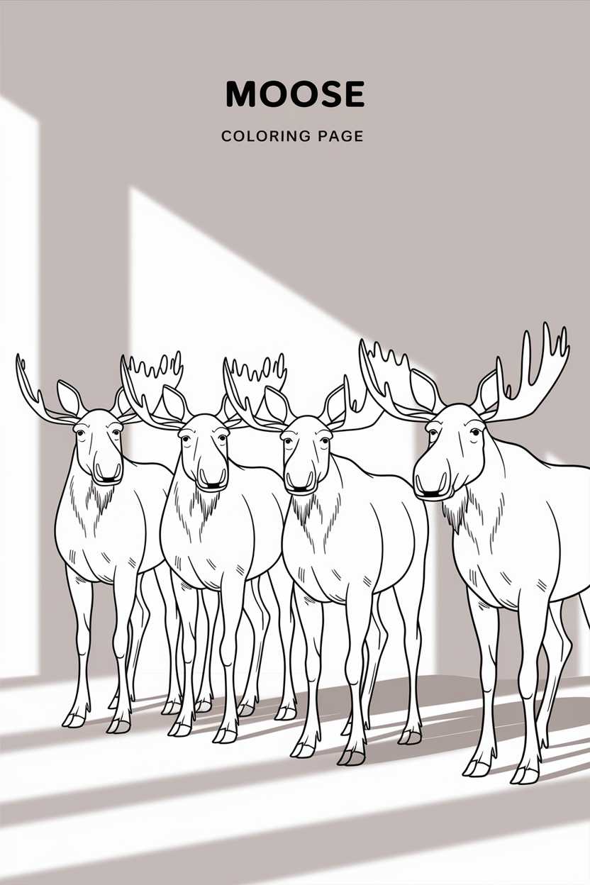 baby moose coloring pages
