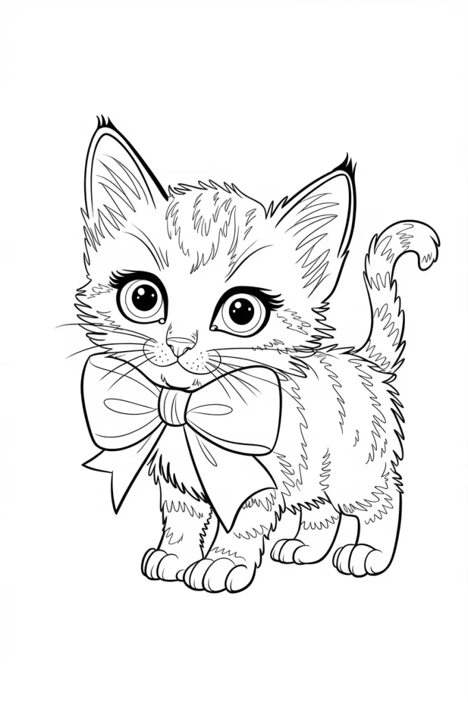 kitten coloring pages printable