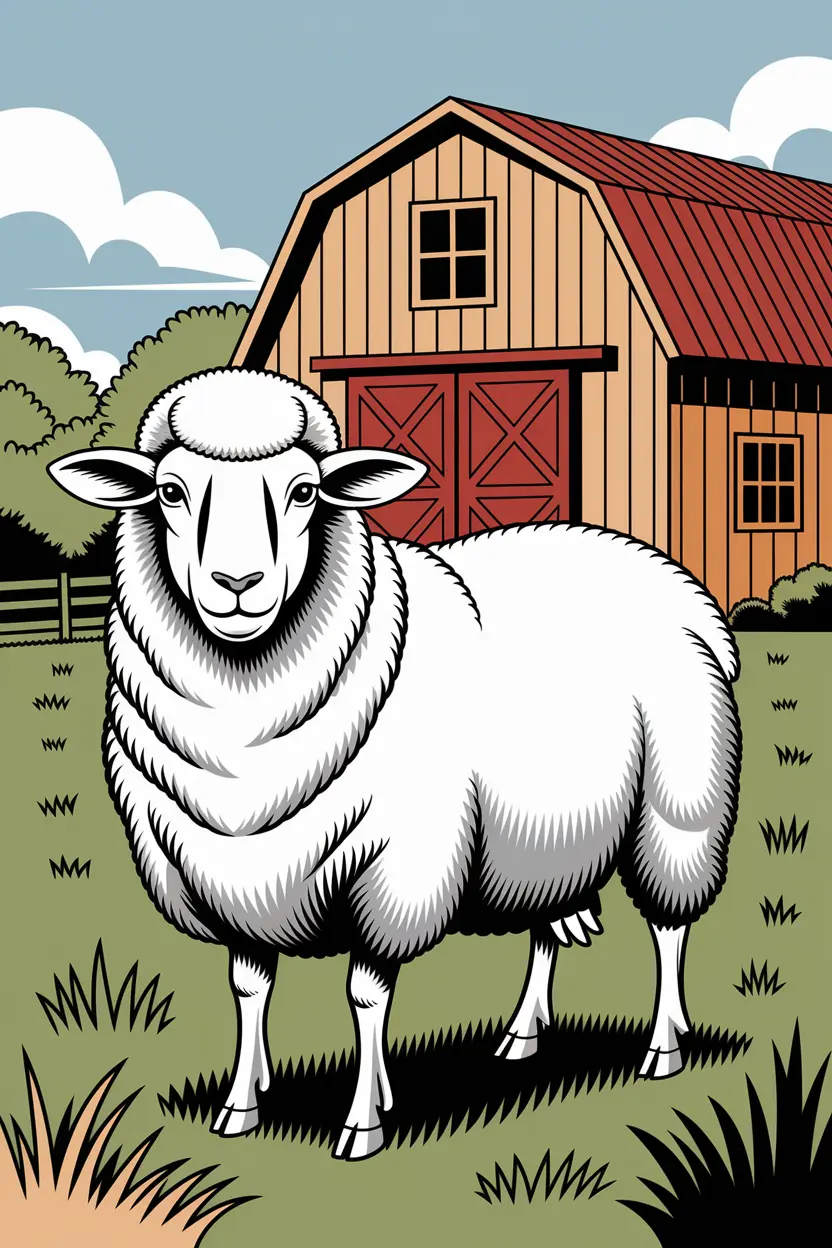 sheep coloring pages free download