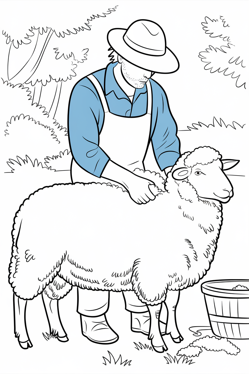 baby sheep coloring pages