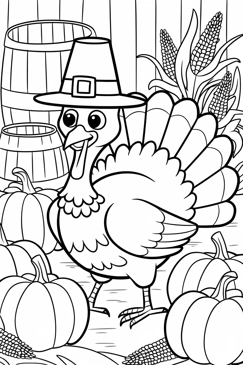 turkey coloring pages for toddlers