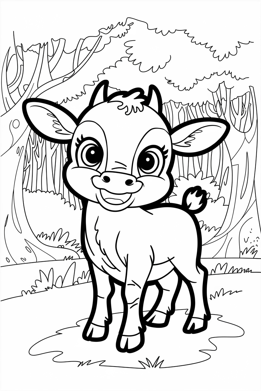 printable calf coloring pages