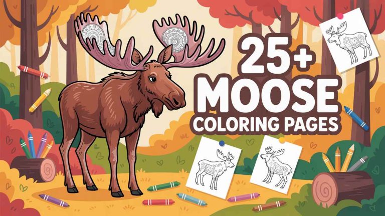Moose Coloring Pages