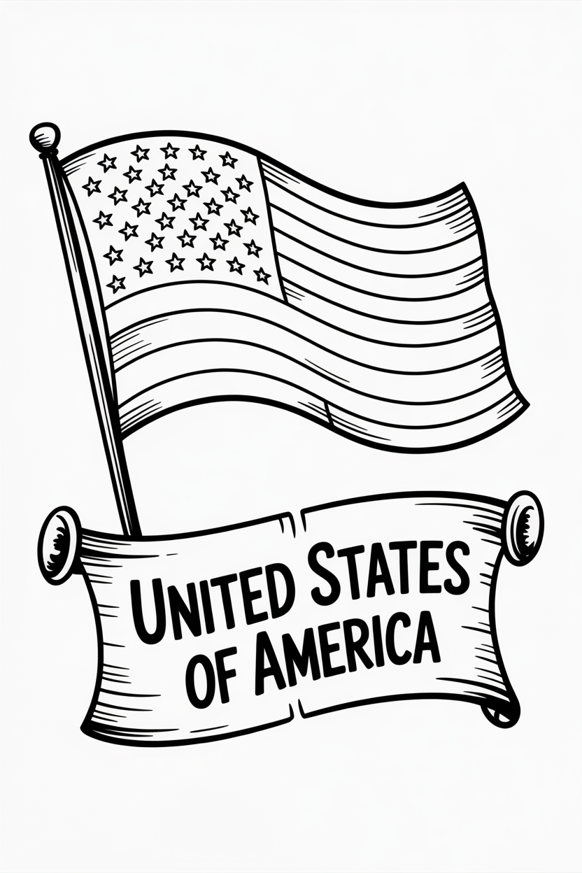 free United States coloring map