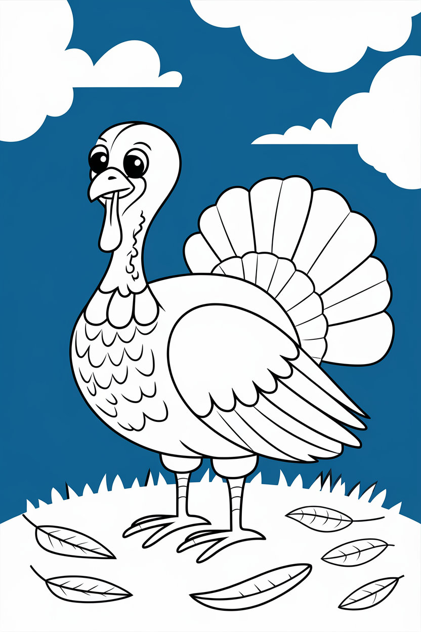 turkey coloring pages for toddlers