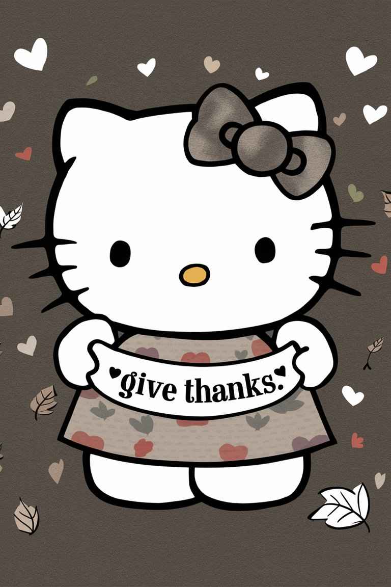 hello kitty thanksgiving coloring pages