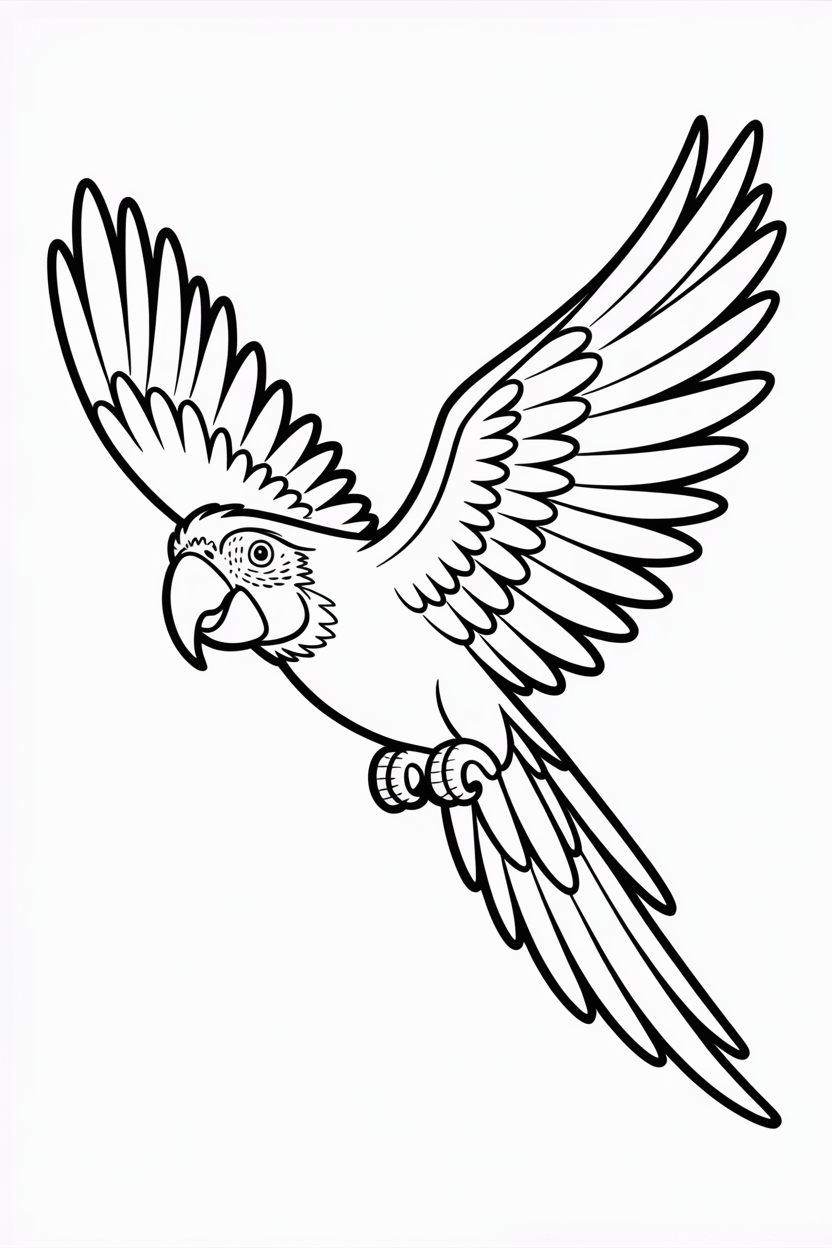 macaw coloring page