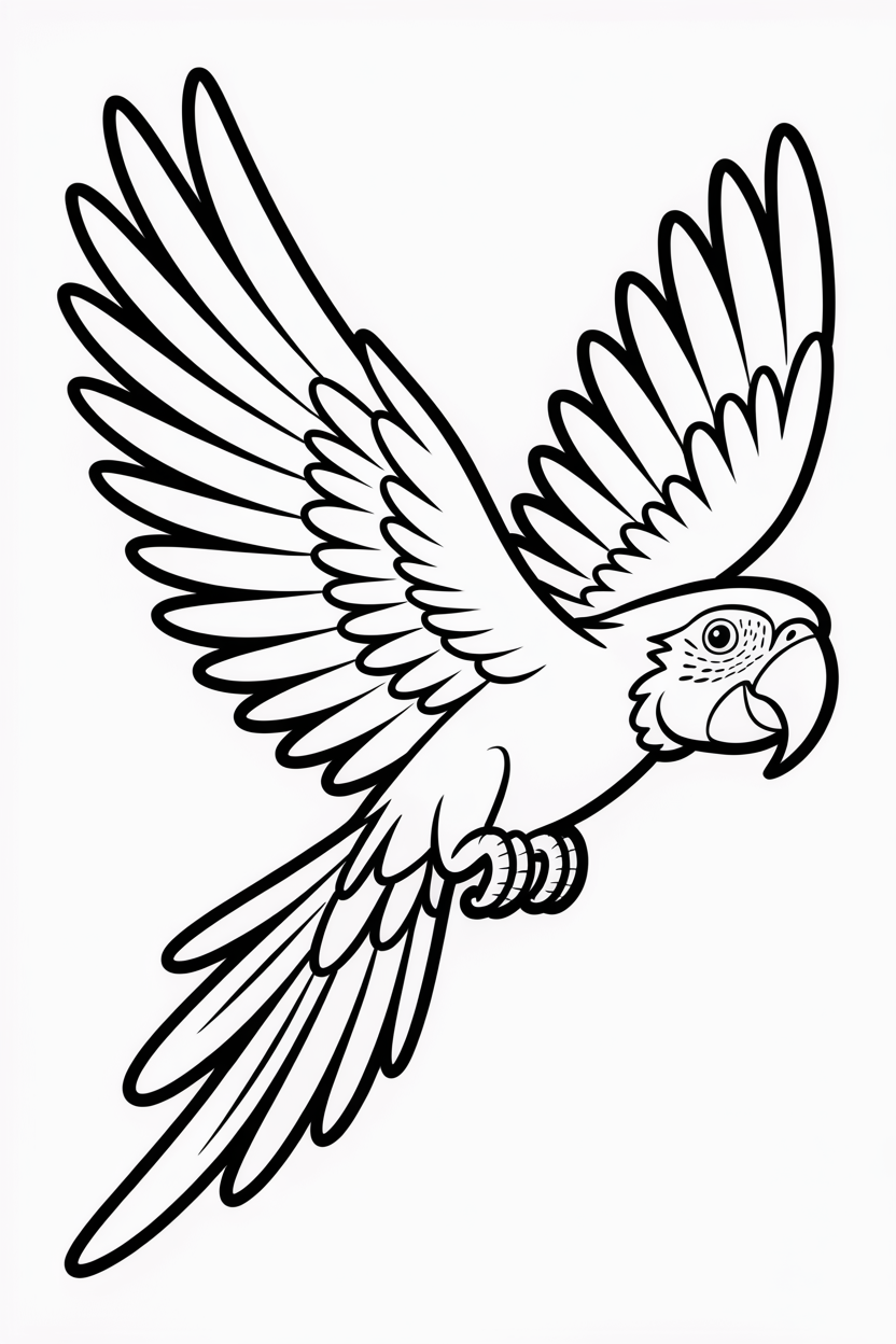 macaw coloring page free