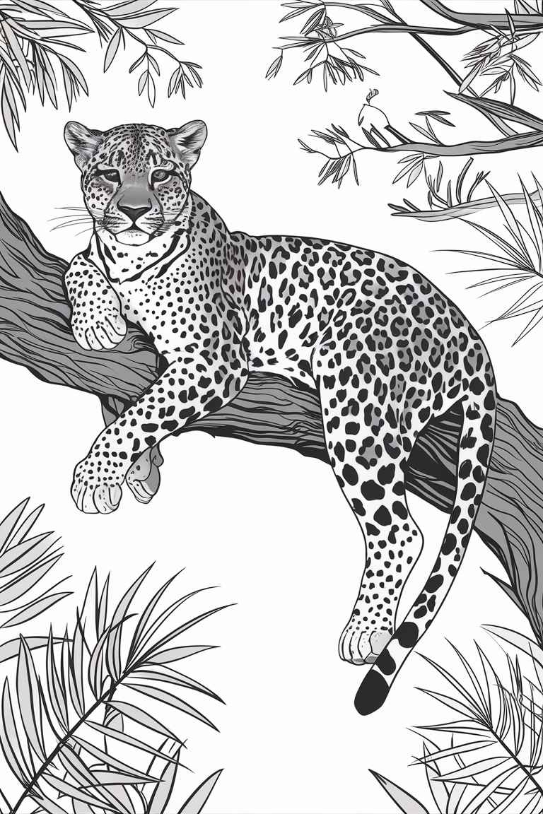 free printable snow leopard coloring pages