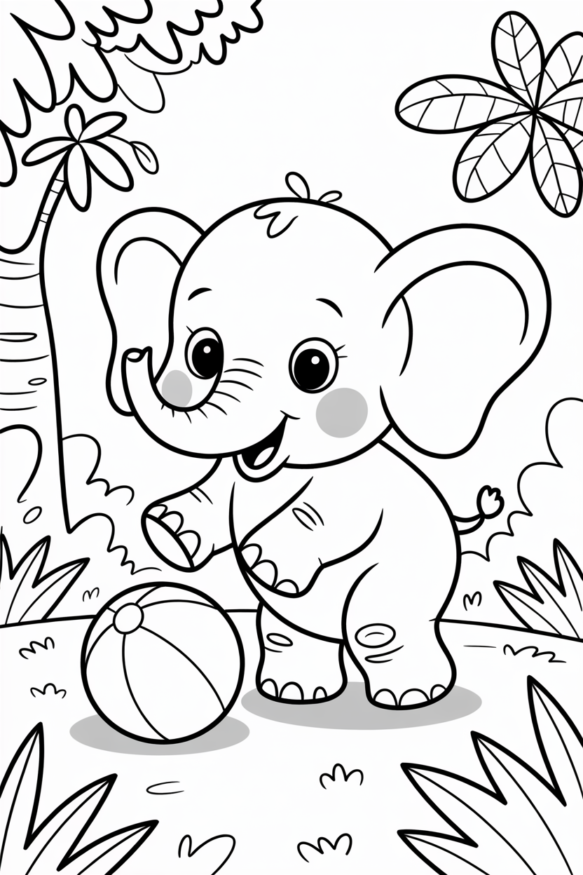baby elephant coloring pages printable