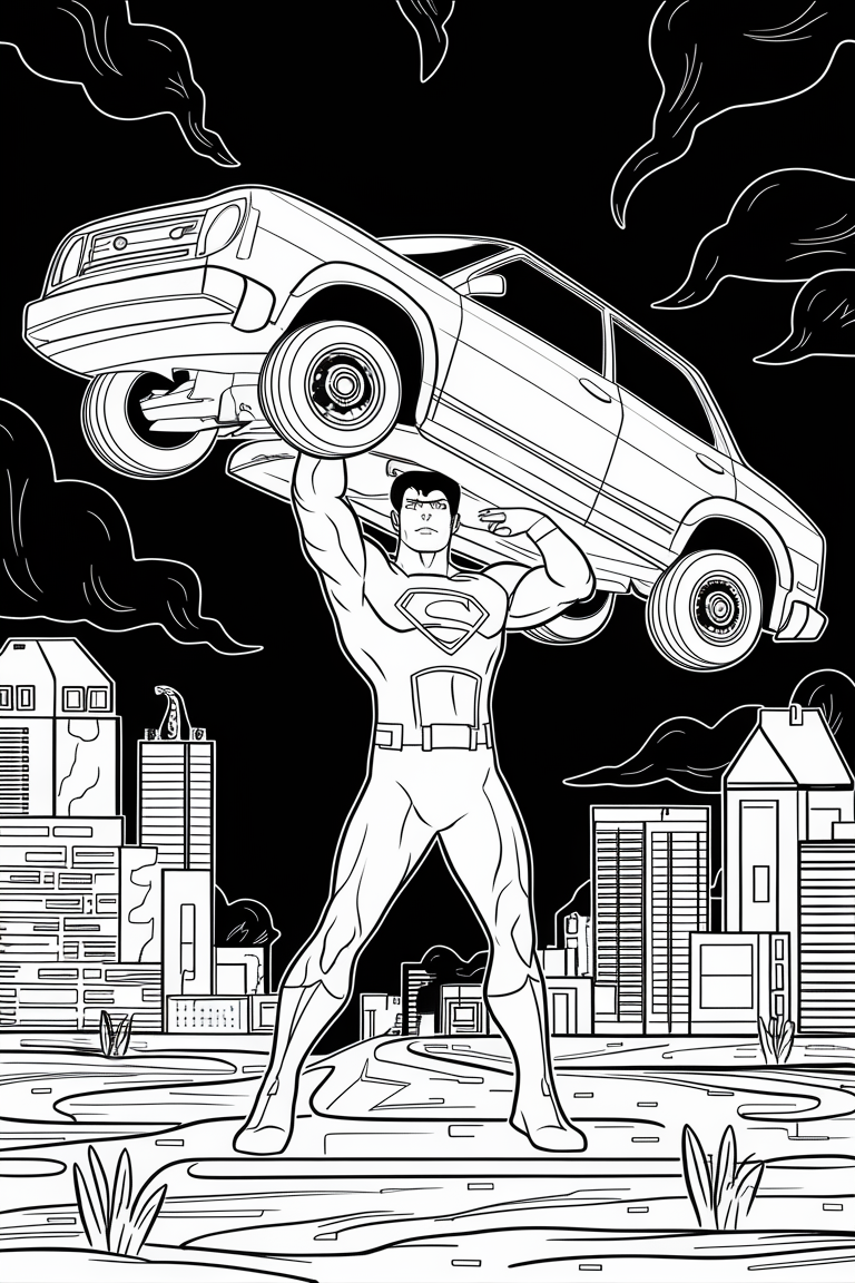 superman coloring pages for kids
