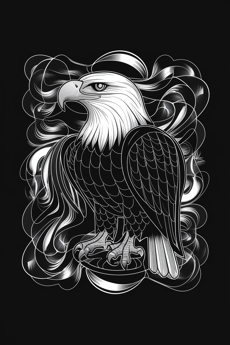 eagle coloring pages for Kids
