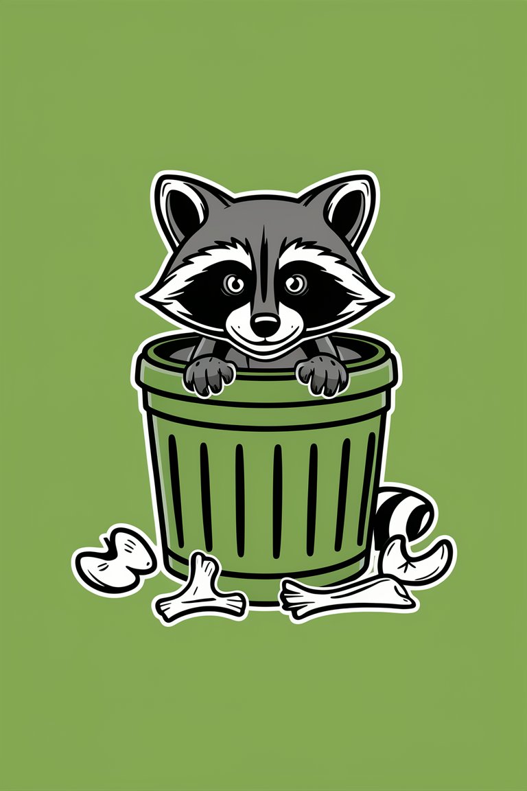 realistic raccoon coloring pages