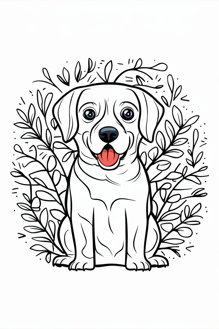 funny dog coloring pages