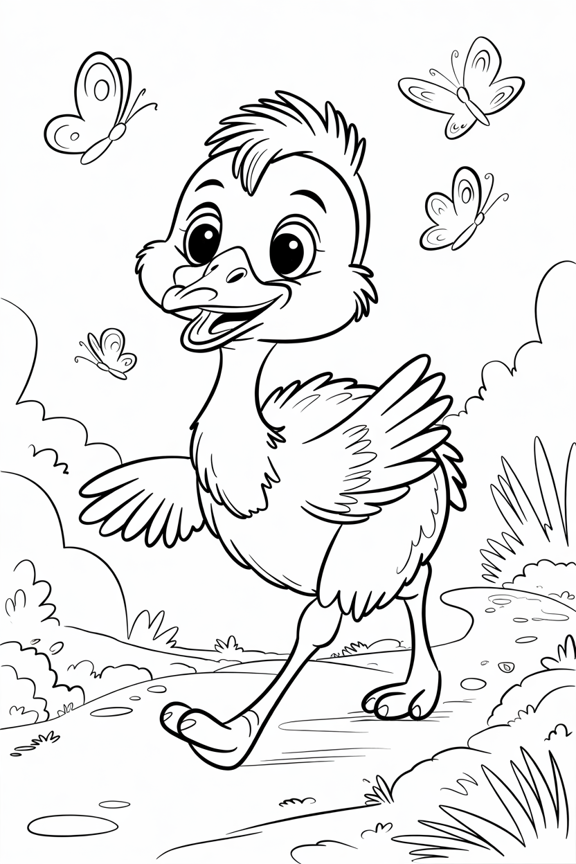 free printable emu coloring pages