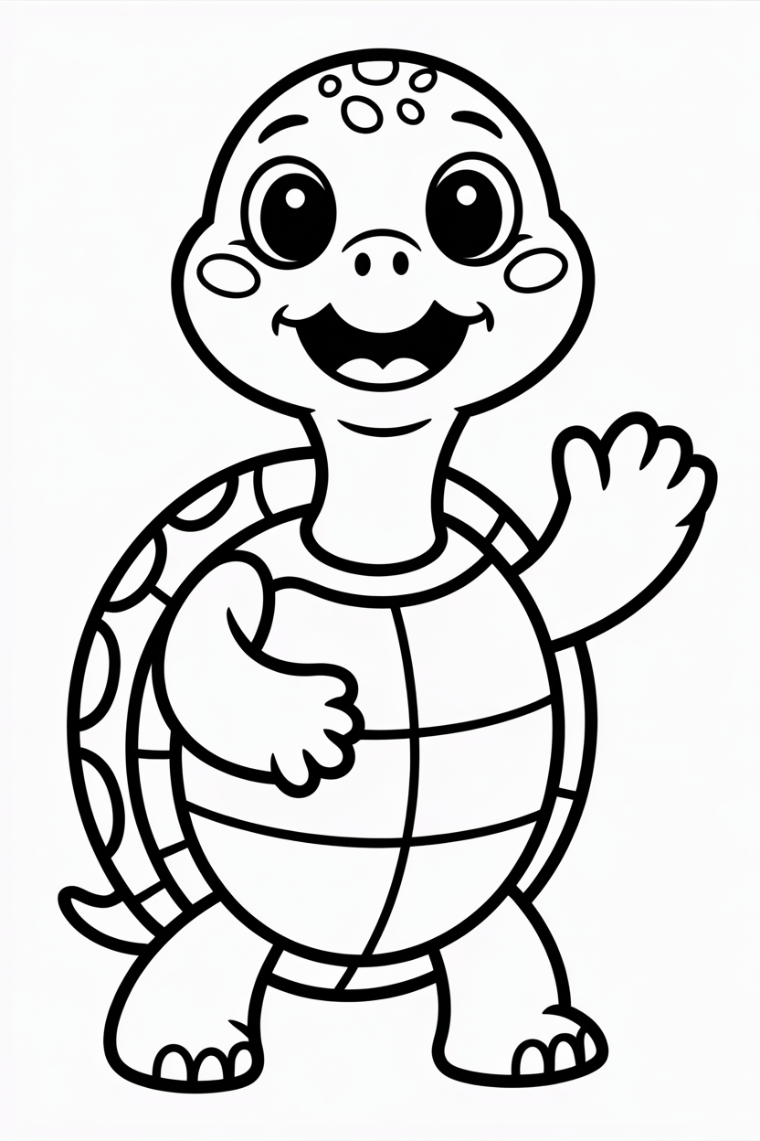 turtle coloring page free printable