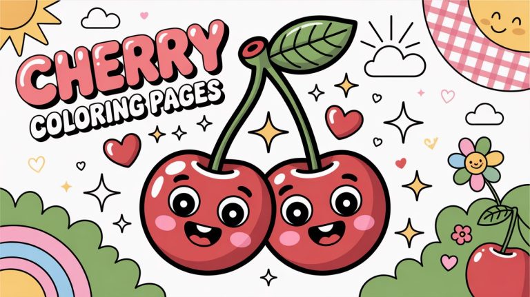 cherry coloring pages