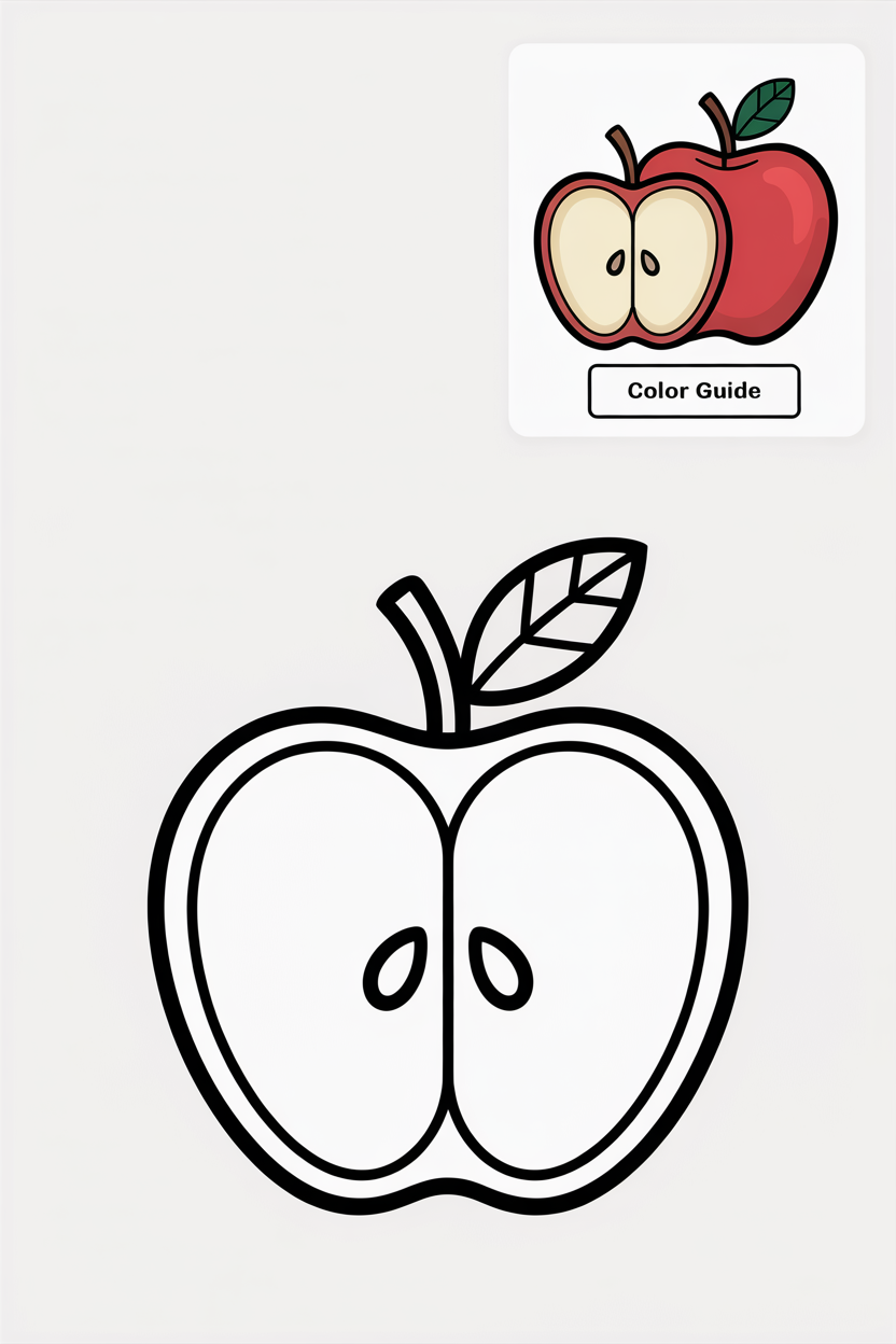 apple coloring pages for toddlers