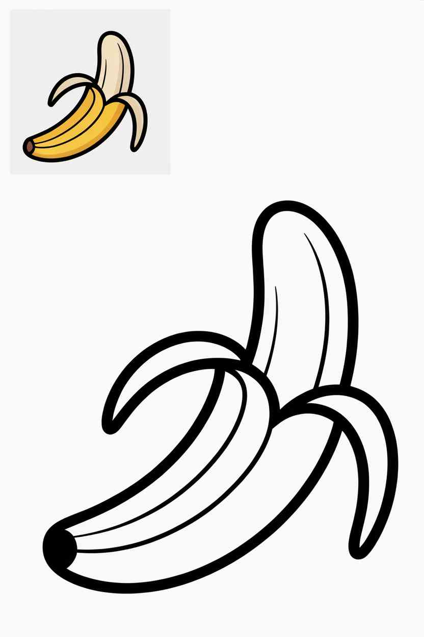 banana coloring pages for kids