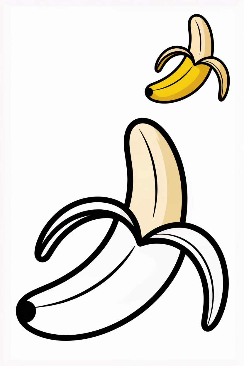 free printable banana coloring pages