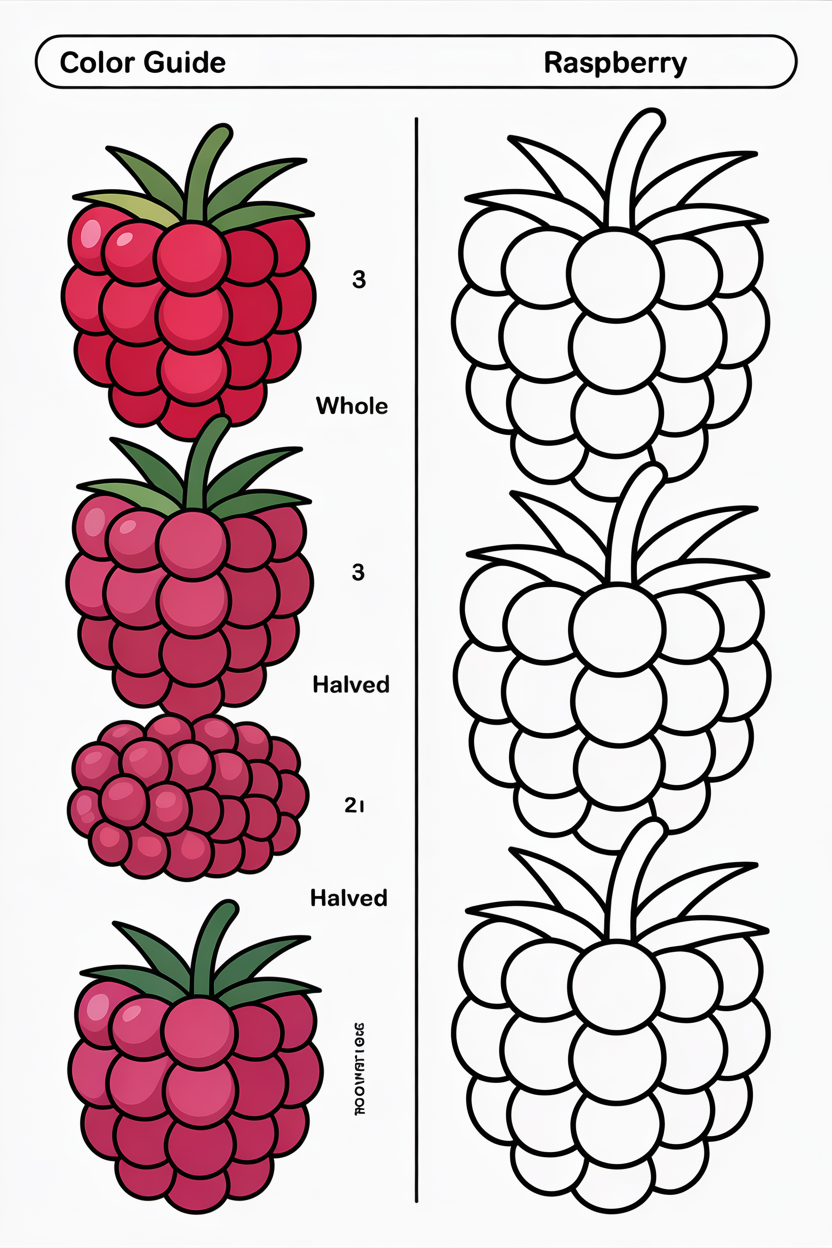 raspberry torte coloring page