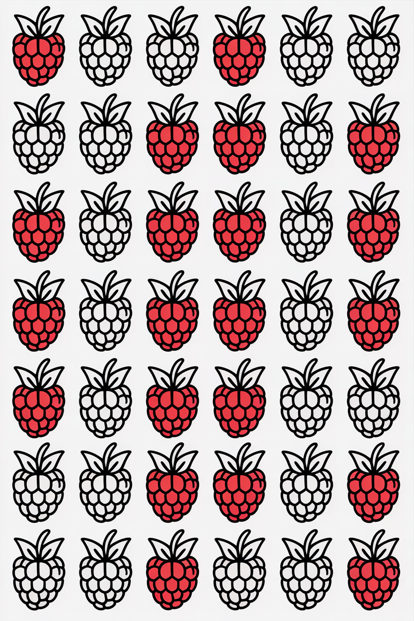 raspberry coloring sheet