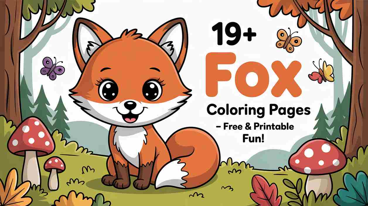 19+Fox Coloring Pages – Free Printable Sheets for Kids & Adults