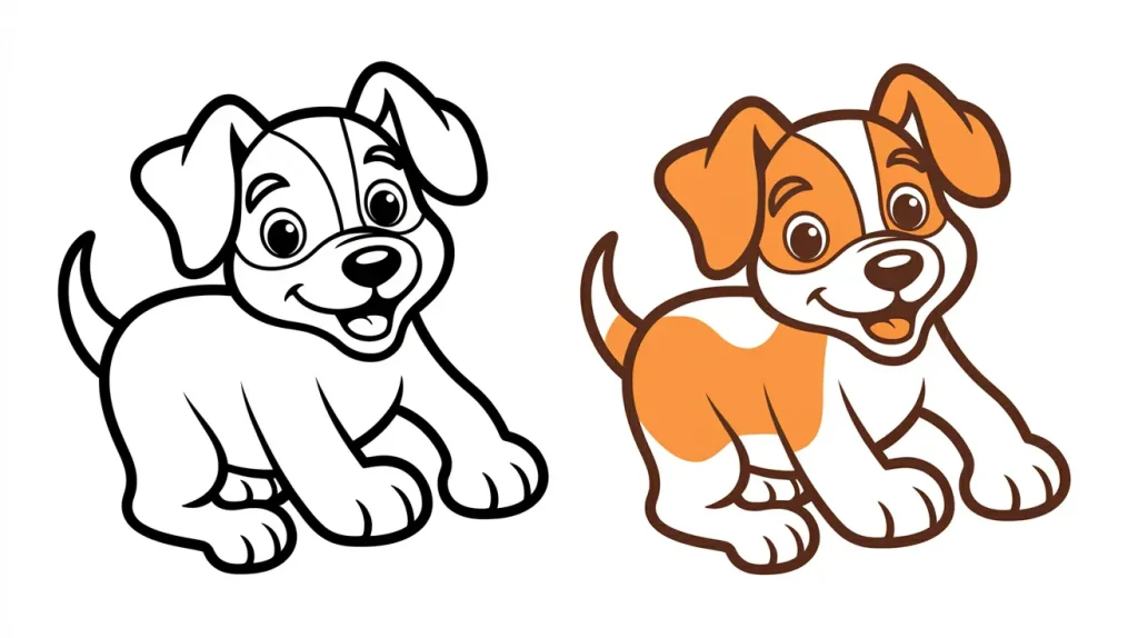 puppy coloring pages printable pdf