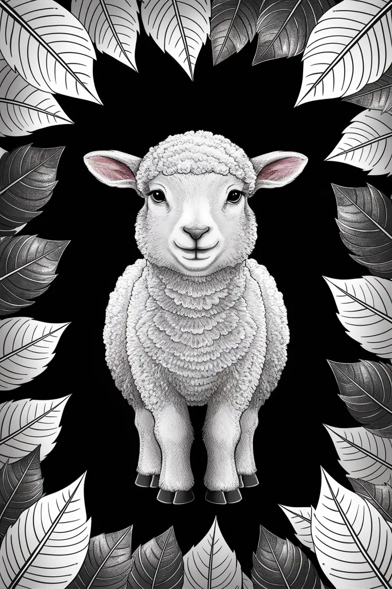 lamb coloring pages free