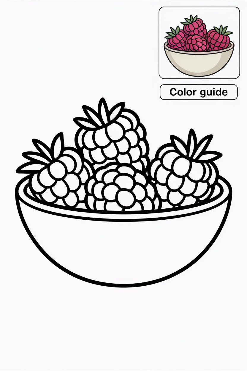 raspberry torte coloring page